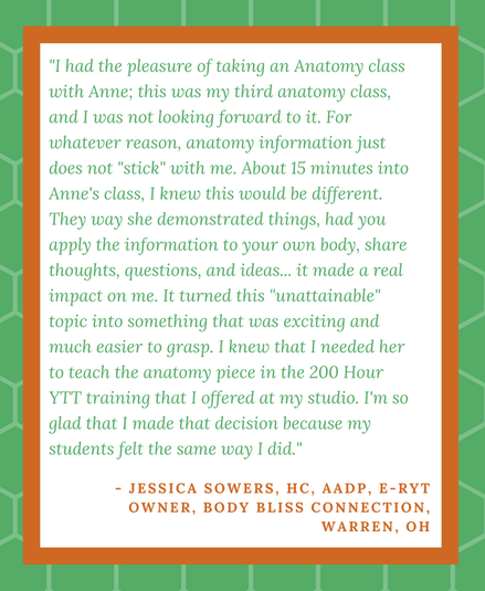 Jessica Sowers testimonial for Anne Ondrey