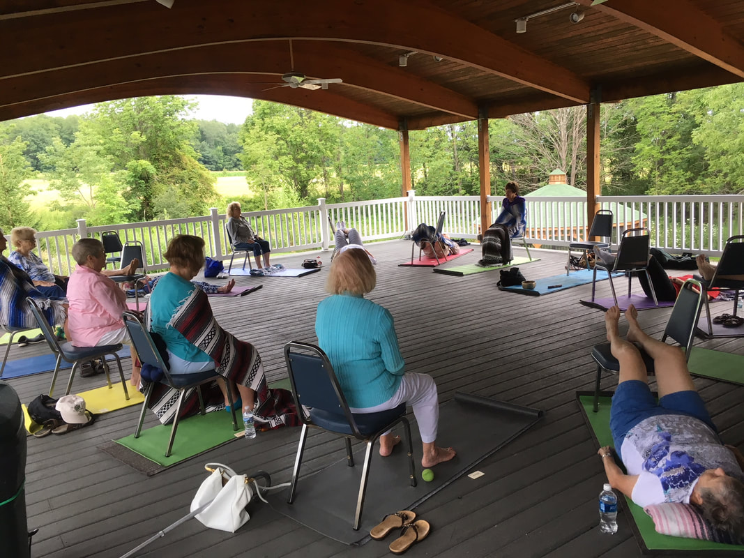 Outdoor Chair Yoga Class